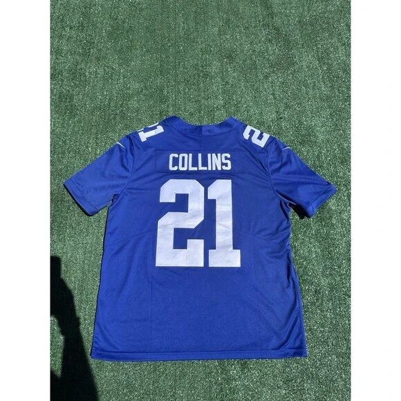 New York Giants Landon Collins #21 Sz XL NIKE ON FIELD NFL Football Jersey Blue - Picture 7 of 8